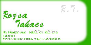 rozsa takacs business card